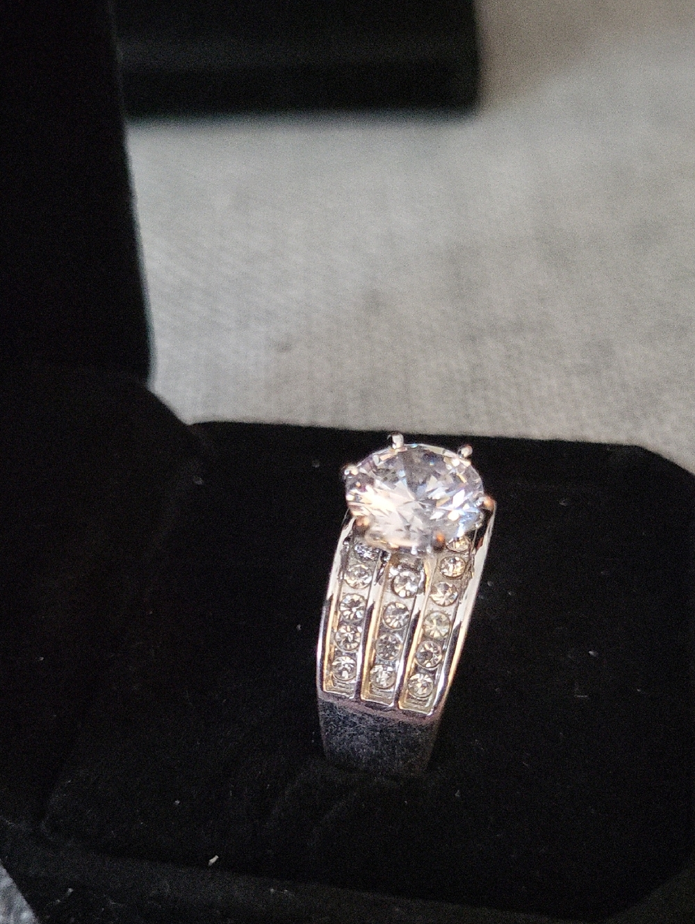 Charter Club Silver Plated CZ Ring, Size 9 - Picture 3 of 3